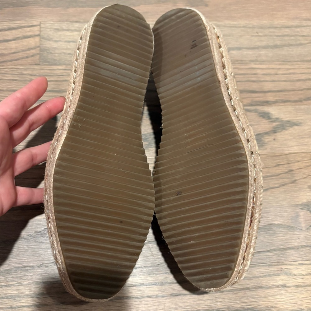 Karl Lagerfeld Tan Leather Espadrilles Size 6 - Picture 3 of 8